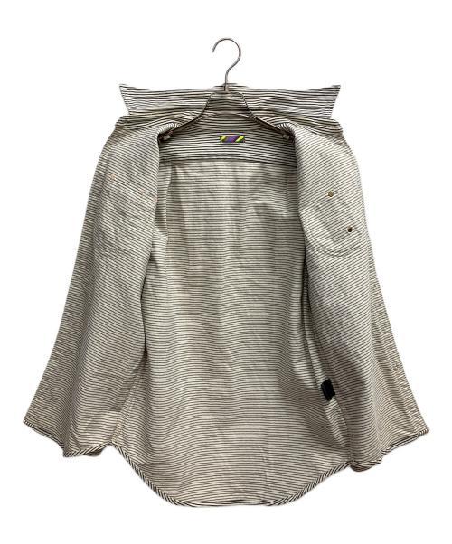 is-ness（イズネス）is-ness (イズネス) シャツジャケット ネイビー×ホワイト サイズ:SIZE Mの古着・服飾アイテム