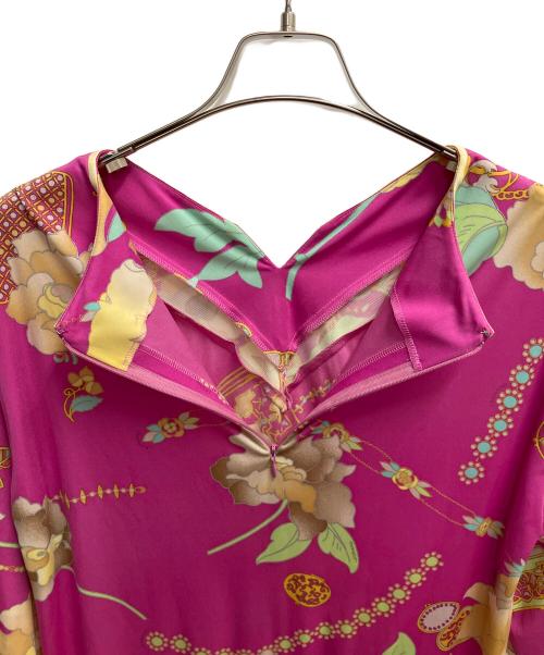 LEONARD（レオナール）LEONARD (レオナール) 半袖ワンピース ショッキングピンク サイズ:SIZE 42の古着・服飾アイテム