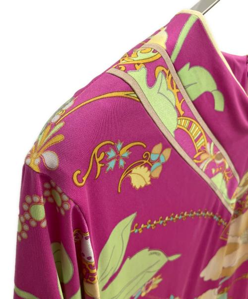 LEONARD（レオナール）LEONARD (レオナール) 半袖ワンピース ショッキングピンク サイズ:SIZE 42の古着・服飾アイテム