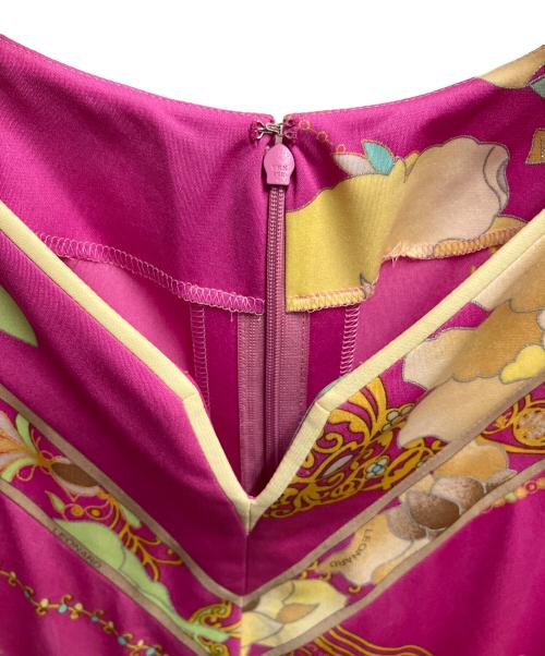 LEONARD（レオナール）LEONARD (レオナール) 半袖ワンピース ショッキングピンク サイズ:SIZE 42の古着・服飾アイテム