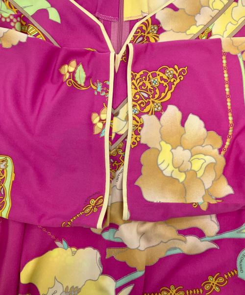 LEONARD（レオナール）LEONARD (レオナール) 半袖ワンピース ショッキングピンク サイズ:SIZE 42の古着・服飾アイテム