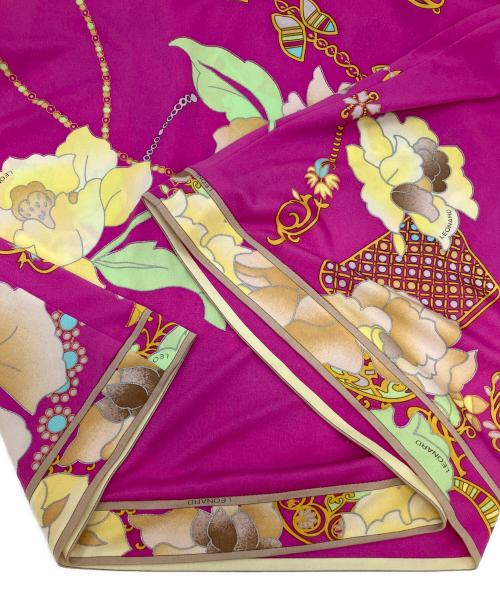 LEONARD（レオナール）LEONARD (レオナール) 半袖ワンピース ショッキングピンク サイズ:SIZE 42の古着・服飾アイテム