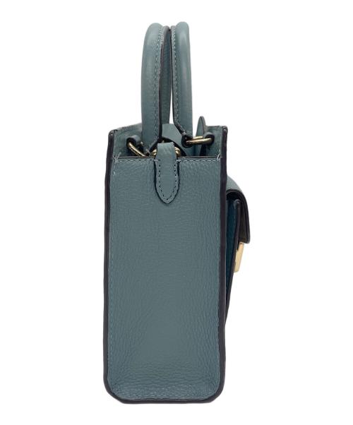 COACH（コーチ）COACH (コーチ) ミニ ペッパー クロスボディ ロゴ 2WAYバッグ ブルーの古着・服飾アイテム