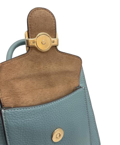 COACH（コーチ）COACH (コーチ) ミニ ペッパー クロスボディ ロゴ 2WAYバッグ ブルーの古着・服飾アイテム