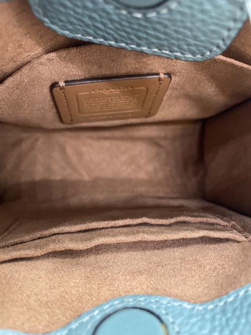 COACH（コーチ）COACH (コーチ) ミニ ペッパー クロスボディ ロゴ 2WAYバッグ ブルーの古着・服飾アイテム