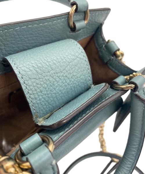 COACH（コーチ）COACH (コーチ) ミニ ペッパー クロスボディ ロゴ 2WAYバッグ ブルーの古着・服飾アイテム