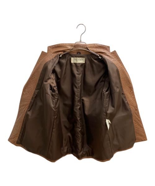 BALMAIN（バルマン）BALMAIN (バルマン) レザージャケット ブラウン サイズ:9号の古着・服飾アイテム