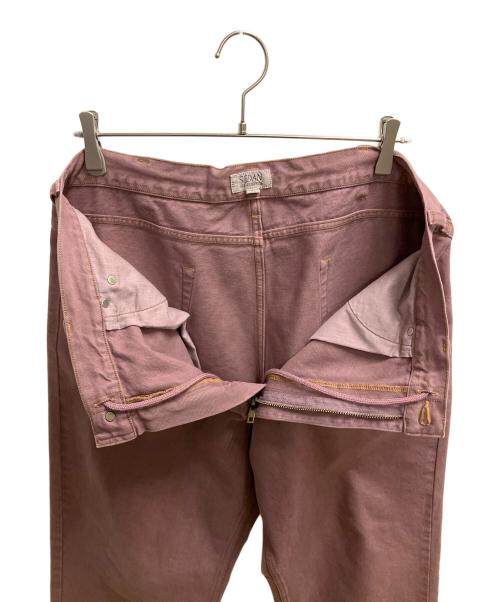 SEDAN ALL-PURPOSE（セダンオールパーパス）SEDAN ALL-PURPOSE (セダンオールパーパス) Overdyed Work Jeans デニムパンツ パープル サイズ:SIZE XLの古着・服飾アイテム