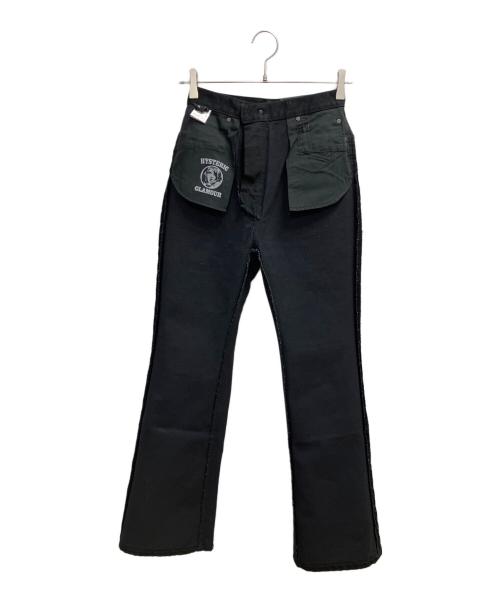 Hysteric Glamour（ヒステリックグラマー）Hysteric Glamour (ヒステリックグラマー) SNAKE LOOP　デニムパンツ ブラック サイズ:SIZE 63.5cm (W25)の古着・服飾アイテム