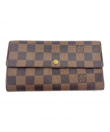 LOUIS VUITTON（ルイ ヴィトン）の古着「ダミエ ポルトフォイユ・サラ 長財布」｜ブラウン