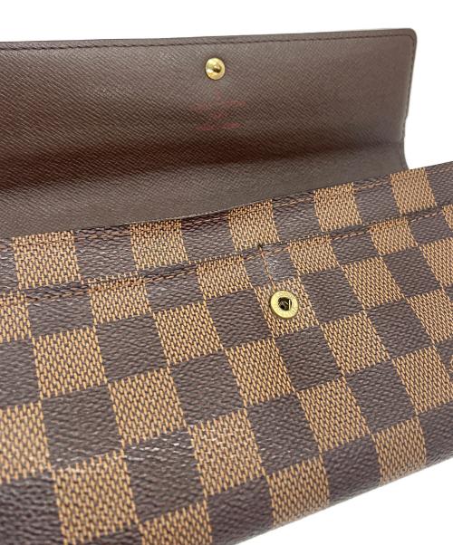 LOUIS VUITTON（ルイ ヴィトン）LOUIS VUITTON (ルイ ヴィトン) ダミエ ポルトフォイユ・サラ 長財布 ブラウンの古着・服飾アイテム