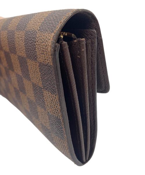 LOUIS VUITTON（ルイ ヴィトン）LOUIS VUITTON (ルイ ヴィトン) ダミエ ポルトフォイユ・サラ 長財布 ブラウンの古着・服飾アイテム