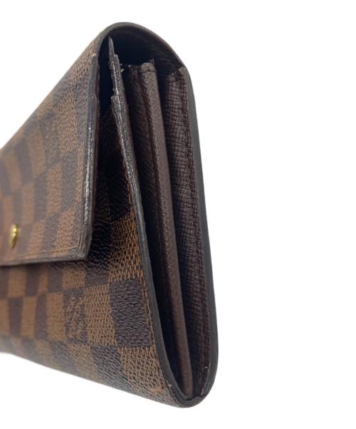 LOUIS VUITTON（ルイ ヴィトン）LOUIS VUITTON (ルイ ヴィトン) ダミエ ポルトフォイユ・サラ 長財布 ブラウンの古着・服飾アイテム