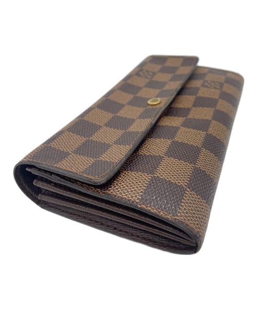 LOUIS VUITTON（ルイ ヴィトン）LOUIS VUITTON (ルイ ヴィトン) ダミエ ポルトフォイユ・サラ 長財布 ブラウンの古着・服飾アイテム