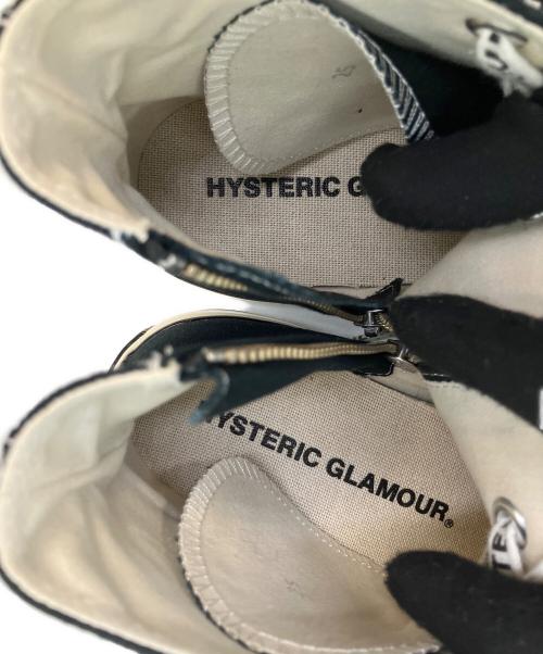 Hysteric Glamour（ヒステリックグラマー）Hysteric Glamour (ヒステリックグラマー) ハイカットスニーカー ブラック サイズ:SIZE 25cm 未使用品の古着・服飾アイテム