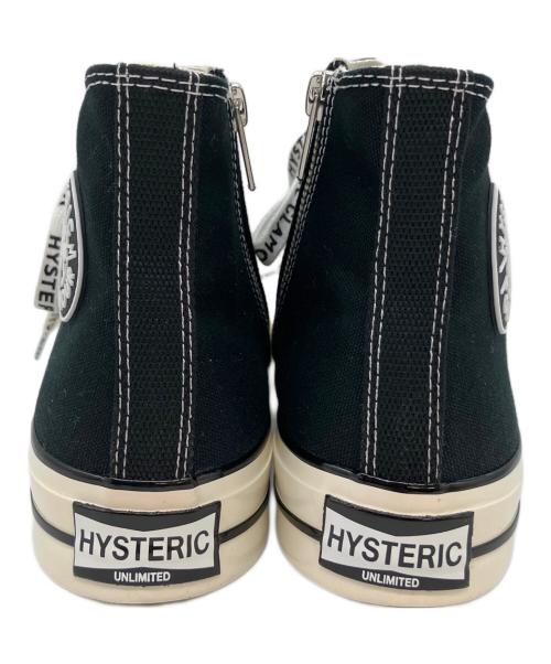 Hysteric Glamour（ヒステリックグラマー）Hysteric Glamour (ヒステリックグラマー) ハイカットスニーカー ブラック サイズ:SIZE 25cm 未使用品の古着・服飾アイテム