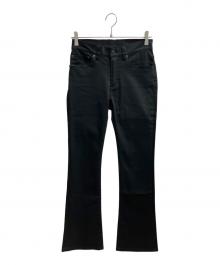 Hysteric Glamour（ヒステリックグラマー）の古着「ブラックサテンフレアパンツ」｜ブラック