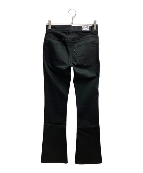 Hysteric Glamour（ヒステリックグラマー）Hysteric Glamour (ヒステリックグラマー) ブラックサテンフレアパンツ ブラック サイズ:SIZE 66cm (W26)の古着・服飾アイテム