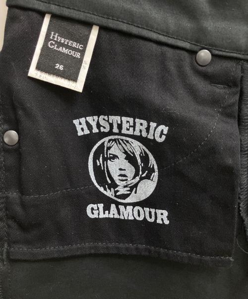 Hysteric Glamour（ヒステリックグラマー）Hysteric Glamour (ヒステリックグラマー) ブラックサテンフレアパンツ ブラック サイズ:SIZE 66cm (W26)の古着・服飾アイテム