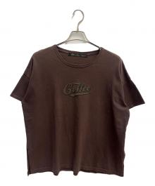 CLOTH&CROSS（クロスアンドクロス）の古着「妄想カフェ　半袖カットソー」｜ブラウン