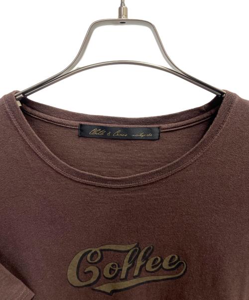 CLOTH&CROSS（クロスアンドクロス）CLOTH&CROSS (クロスアンドクロス) 妄想カフェ　半袖カットソー ブラウン サイズ:-の古着・服飾アイテム
