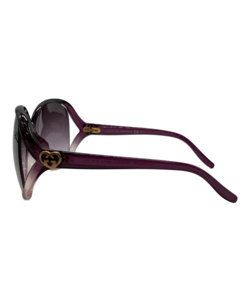 GUCCI（グッチ）GUCCI (グッチ) ラブリーハート サングラス パープル サイズ:62□13-120の古着・服飾アイテム