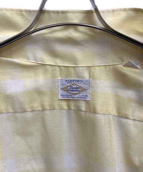ARROW（アロー）ARROW (アロー) 半袖シャツ イエロー サイズ:SIZE Lの古着・服飾アイテム