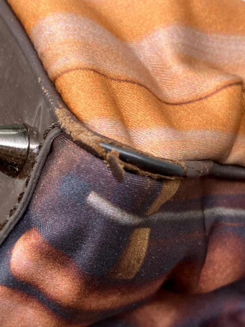 ANYA HINDMARCH（アニヤ・ハインドマーチ）ANYA HINDMARCH (アニヤ・ハインドマーチ) プリントトートバッグ ブラウンの古着・服飾アイテム