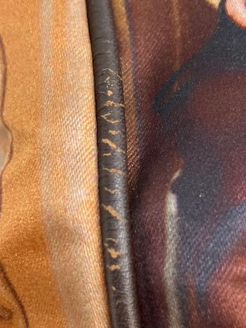 ANYA HINDMARCH（アニヤ・ハインドマーチ）ANYA HINDMARCH (アニヤ・ハインドマーチ) プリントトートバッグ ブラウンの古着・服飾アイテム