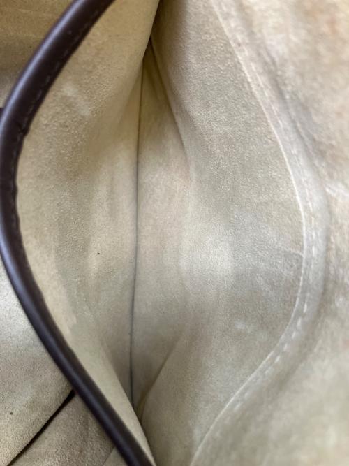 ANYA HINDMARCH（アニヤ・ハインドマーチ）ANYA HINDMARCH (アニヤ・ハインドマーチ) プリントトートバッグ ブラウンの古着・服飾アイテム