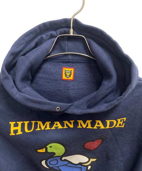 HUMAN MADE（ヒューマンメイド）HUMAN MADE (ヒューマンメイド) DUCK HOODIE　プルオーバーパーカー ネイビー サイズ:SIZE Sの古着・服飾アイテム