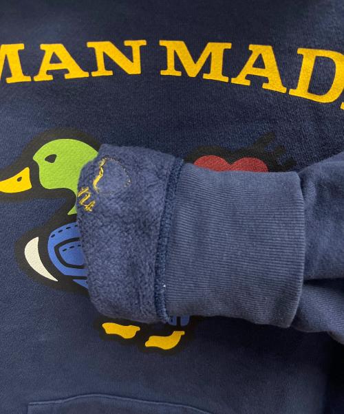HUMAN MADE（ヒューマンメイド）HUMAN MADE (ヒューマンメイド) DUCK HOODIE　プルオーバーパーカー ネイビー サイズ:SIZE Sの古着・服飾アイテム