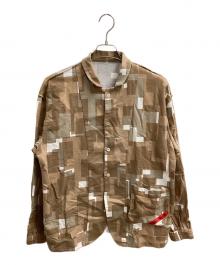 PHINGERIN（フィンガリン）の古着「NIGHT SHIRT NEL OVERLAYED SQUARES 長袖シャツ」｜ブラウン