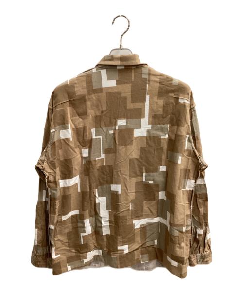 PHINGERIN（フィンガリン）PHINGERIN (フィンガリン) NIGHT SHIRT NEL OVERLAYED SQUARES 長袖シャツ ブラウン サイズ:SIZE Sの古着・服飾アイテム
