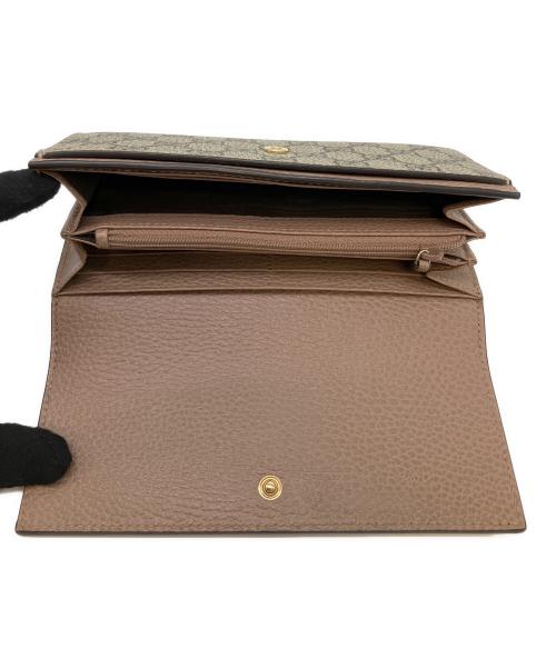 GUCCI（グッチ）GUCCI (グッチ) ダブルG バイカラー コンチネンタルウォレットの古着・服飾アイテム