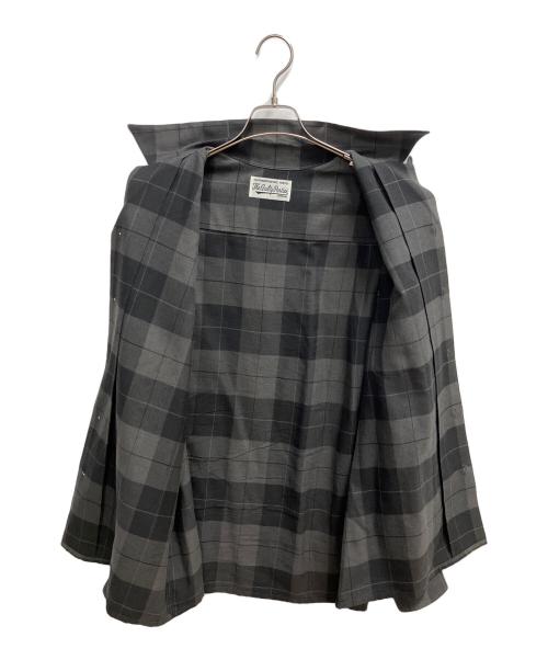 WACKO MARIA（ワコマリア）WACKO MARIA (ワコマリア) オンブレチェックオープンカラーシャツ ブラック×グレー サイズ:SIZE Lの古着・服飾アイテム