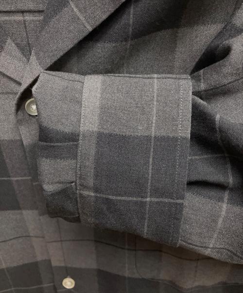 WACKO MARIA（ワコマリア）WACKO MARIA (ワコマリア) オンブレチェックオープンカラーシャツ ブラック×グレー サイズ:SIZE Lの古着・服飾アイテム