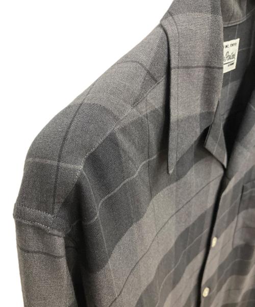 WACKO MARIA（ワコマリア）WACKO MARIA (ワコマリア) オンブレチェックオープンカラーシャツ ブラック×グレー サイズ:SIZE Lの古着・服飾アイテム