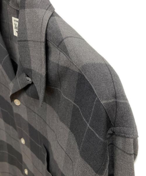WACKO MARIA（ワコマリア）WACKO MARIA (ワコマリア) オンブレチェックオープンカラーシャツ ブラック×グレー サイズ:SIZE Lの古着・服飾アイテム