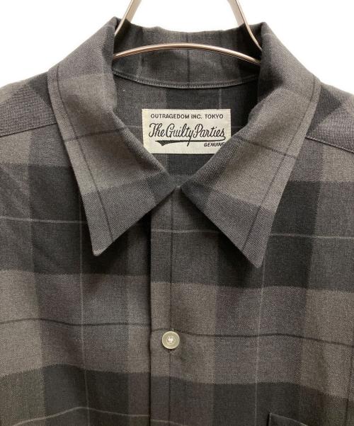 WACKO MARIA（ワコマリア）WACKO MARIA (ワコマリア) オンブレチェックオープンカラーシャツ ブラック×グレー サイズ:SIZE Lの古着・服飾アイテム