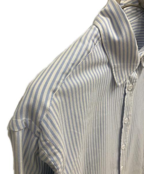 A.P.C.（アーペーセー）A.P.C. (アーペーセー) LACOSTE (ラコステ) 長袖ワンピース ホワイト×スカイブルー サイズ:SIZE Mの古着・服飾アイテム