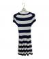 POLO RALPH LAUREN (ポロ・ラルフローレン) Striped Cable-Knit Sweater Dress 半袖ワンピース ホワイト×ネイビー サイズ:SIZE S：7000円