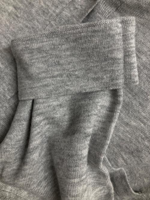 mizuiro-ind（ミズイロインド）mizuiro-ind (ミズイロインド) ハイゲージスタンドカラーワンピース 長袖ワンピース グレー サイズ:SIZE Free 未使用品の古着・服飾アイテム