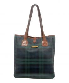 POLO RALPH LAUREN（ポロ・ラルフローレン）の古着「トートバッグ」｜グリーン×ブラウン