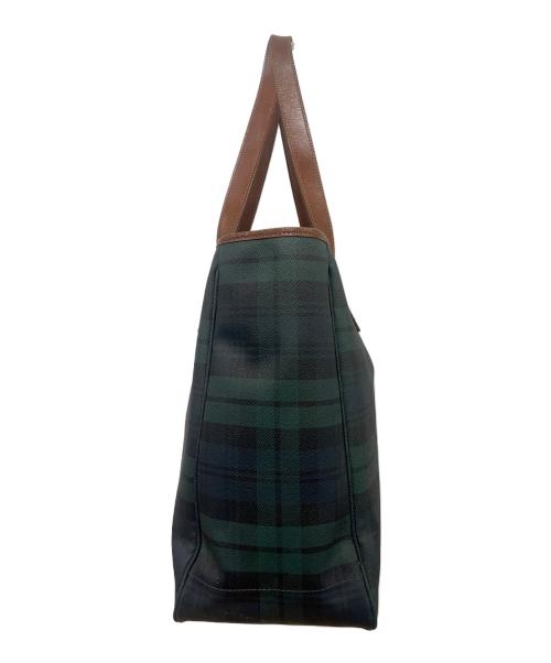 POLO RALPH LAUREN（ポロ・ラルフローレン）POLO RALPH LAUREN (ポロ・ラルフローレン) トートバッグ グリーン×ブラウンの古着・服飾アイテム