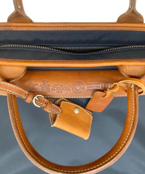 Felisi（フェリージ）Felisi (フェリージ) ビジネスバッグ ネイビー×ブラウンの古着・服飾アイテム