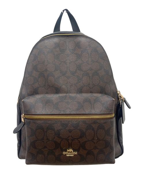 COACH（コーチ）COACH (コーチ) バックパック ブラウン×ブラックの古着・服飾アイテム