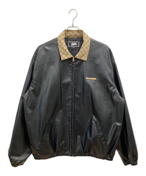 MOBB（モブ）MOBB (モブ) フェイクレザージャケット ブラック×ベージュ サイズ:SIZE XLの古着・服飾アイテム