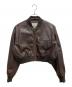 SLY（スライ）の古着「VINTAGE F／LEATHER CROP ブルゾン」｜ブラウン