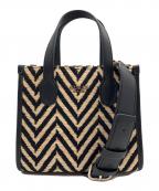 GUESSゲス）の古着「(W)SILVANA 2 Mini Tote」｜ブラック×ベージュ